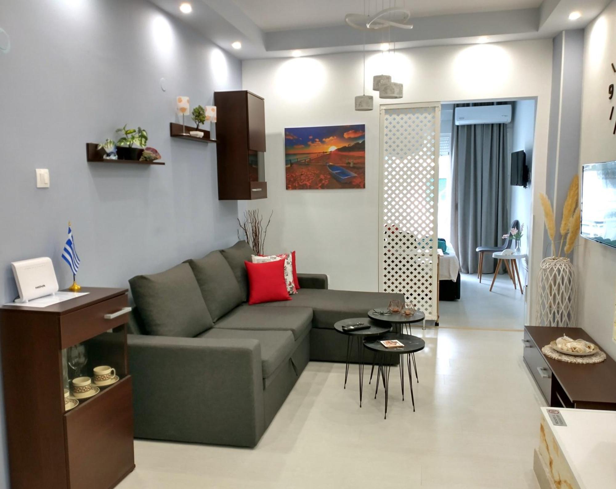 Niko'S Apartment - Beautiful Sea View Apartment ! Peraia  Bagian luar foto